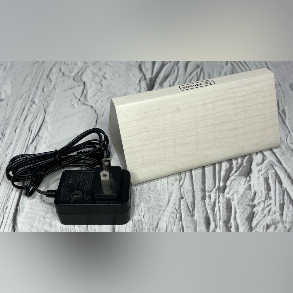 Wooden Digital Alarm Clock for Bedroom - Living Room Desk with Large Numbers